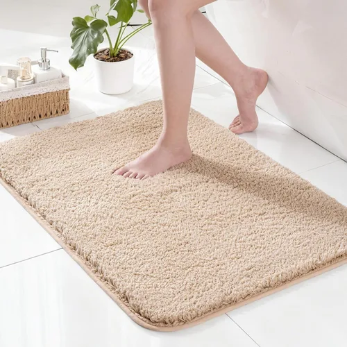 Miniatura 31 de Exclusivo Mezcla Tapetes de baño de 17 x 24 pulgadas, extra suaves, antideslizantes, absorbentes, de microfibra, lavables a máquina, de secado
