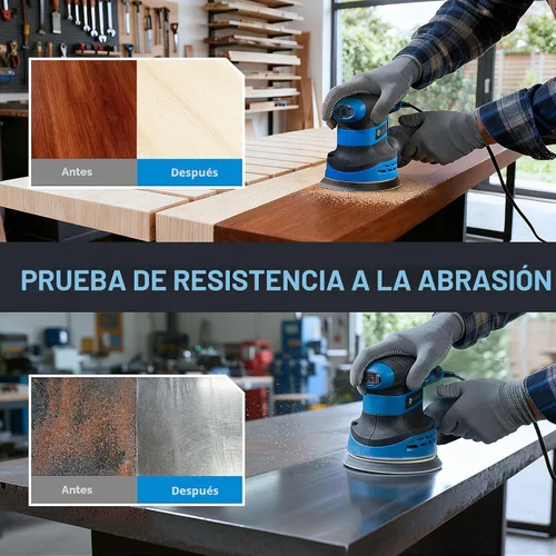 Miniatura 5 de S SATC - 72 discos de lija adhesivos de gancho y bucle de 5 pulgadas de 8 agujeros para lijadora orbital aleatoria 40 60 80 120 180 240 320 granos