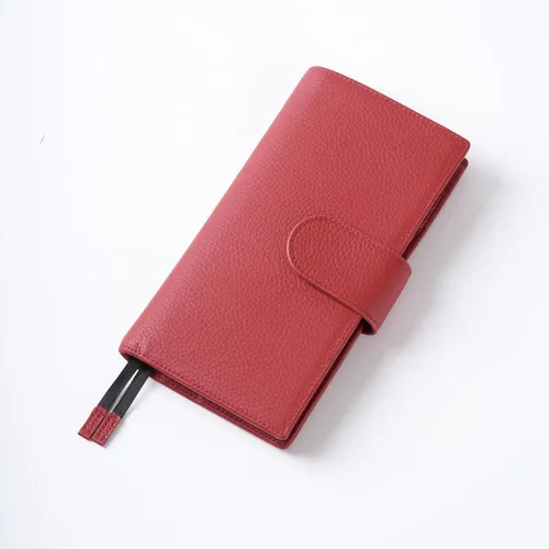 Miniatura 11 de Funda de planificador B6 con cremallera y gran bolsillo trasero, cuero con estampado de cocodrilo (Croc Steelblue)