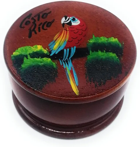 Miniatura 12 de Joyero de madera - Decoración pintada a mano - Juego de 1 joyero auténtico de la selva tropical costarricense - Artesanal - Estuche