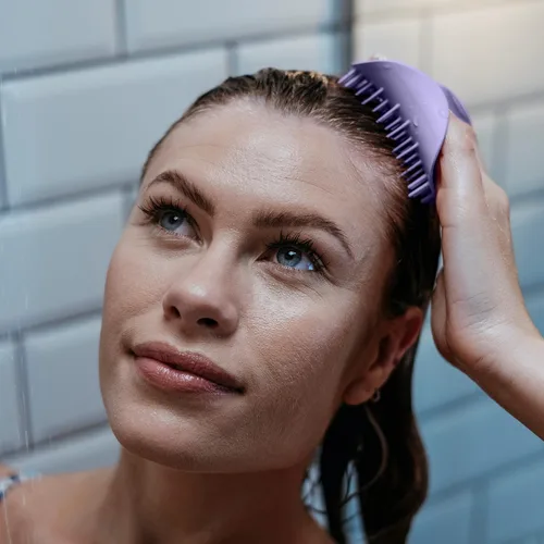 Miniatura 7 de Tangle Teezer Paquete de cepillo desenredante y masajeador de cuero cabelludo, para exfoliar y desenredar todo tipo de cabello, rosa milenario