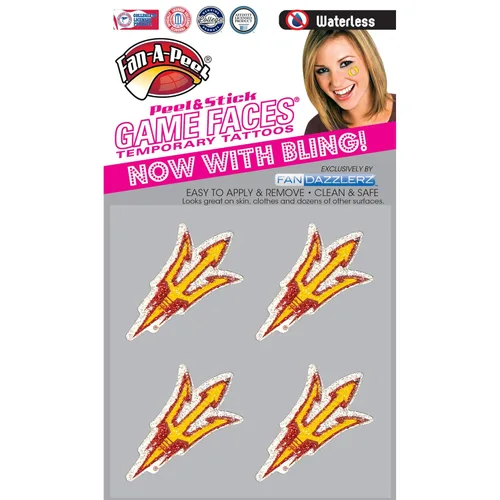 Miniatura 150 de Fan-A-Peel Tatuajes temporales sin agua del estado de Florida, hipoalergénicos, para despegar y pegar, tatuajes temporales impermeables, con Florida
