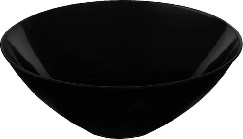 Miniatura 3 de [6 onzas, 50 unidades] Tazones de postre de plástico orgánico negro para fiestas, platos desechables elegantes y pesados de primera calidad