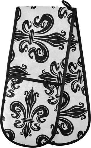Miniatura 60 de ZZXXB Spring Bird - Guantes de cocina dobles con diseño floral de mariposa, resistentes al calor, antideslizantes, extra largos de 7 x 35 pulgadas