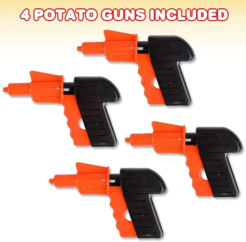 Miniatura 2 de ArtCreativity Pistola de patatas para niños, juego de 4, juguetes de disparo geniales para niños y niñas, pistola espoleta segura para niños
