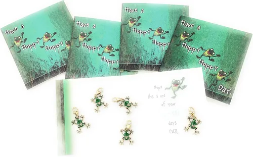 Miniatura 2 de Smiling Wisdom - 5 juegos de regalo a granel - Tarjetas de felicitación, bolsas y regalos de abalorios de rana - 15 piezas - Mujeres adolescentes