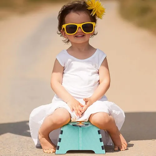 Miniatura 8 de Asiento de entrenamiento portátil para niños pequeños, inodoro plegable para niños, inodoro plegable para niños, orinal de viaje para automóvil, Azul
