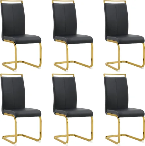 Miniatura 30 de Baysitone Juego de 6 sillas de comedor modernas, sillas laterales de comedor, sillas de cocina con asiento acolchado de piel sintética y respaldo