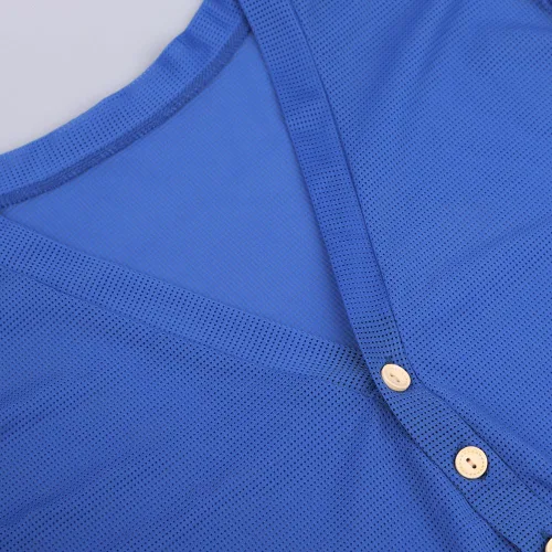 Miniatura 3 de Camisetas de cuello en V profundo semitransparentes para hombre, corte ajustado, corte bajo, elástico