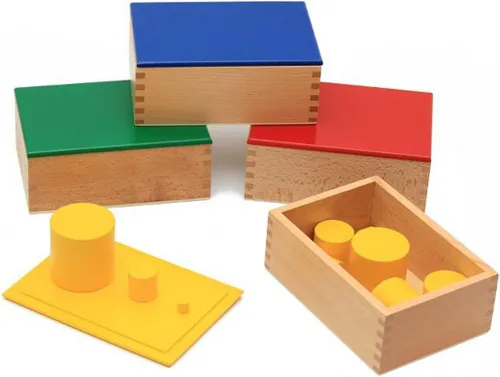 Miniatura 2 de YHZAN Montessori - Cilindros de madera para niños, juguete de madera para niños pequeños, herramientas de desarrollo temprano para niños pequeños