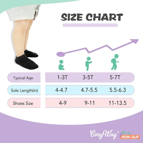 Miniatura 4 de CozyWay Calcetines de tobillo antideslizantes para niños pequeños con empuñaduras - Calcetines de corte bajo para bebés niñas y niños con pinzas