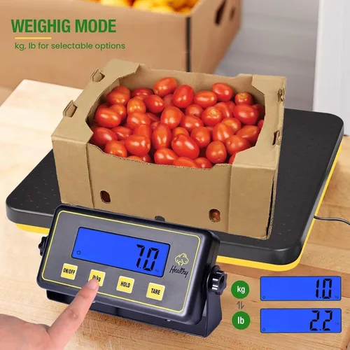 Miniatura 3 de Báscula de recepción digital de 150 libras con plataforma de aluminio antideslizante, báscula de alimentos de alta precisión