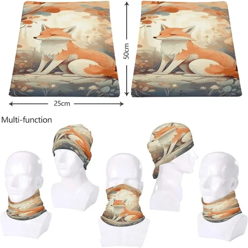 Miniatura 8 de Little Fox Neck Gaiter for Men Women Upf 50+ Sun Protection Balaclava Face Mask Cover Moisture Wicking & Quick Dry Neckerchief Seamless Ski Mask