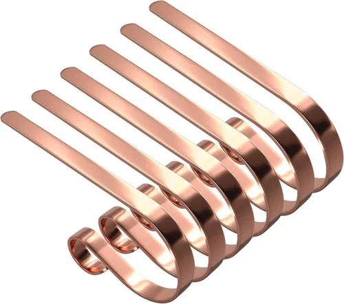 Miniatura 11 de Soporte para calcetines de Navidad para manto, soporte antideslizante y ajustable, ganchos de metal para calcetines, suministros de decoración