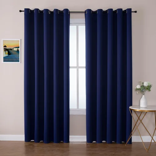 Miniatura 154 de ChrisDowa - Cortinas de cenefa pequeñas para cocina, cortinas cortas con ojales y aislamiento térmico para oscurecer la sala y habitación