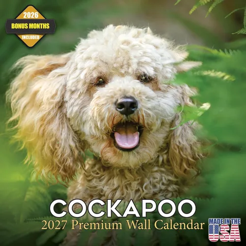 Miniatura 171 de Calendario 2025 2026 de cachorros Cocker Spaniel - Calendario mensual de pared de raza de perro - 12" x 24" abierto - Papel grueso sin sangrado