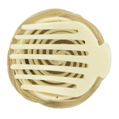 Miniatura 4 de IMISSU Trenzado Chignon Dancer Hair Donut Hairpieces Scrunchie Claw Hair Moño Updo para bodas y fiestas (M3 rubio ceniza)