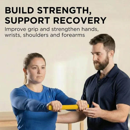 Miniatura 4 de THERABAND FlexBar - Barra para terapia de codo de tenista, alivia el dolor de la tendinitis y mejora la fuerza de agarre, barra de resistencia