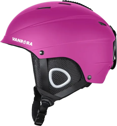 Miniatura 13 de VANRORA Casco de esquí, casco de snowboard para hombres y mujeres, ventilación con control de clima, ajuste de esfera, compatible con gafas, forro