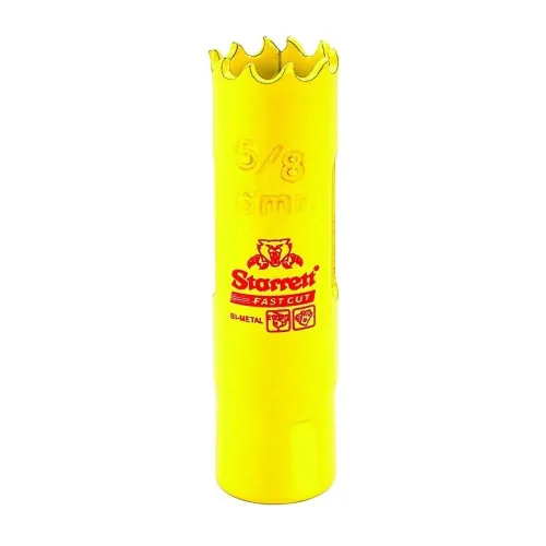 Miniatura 27 de Starrett FCH0100-G - Sierra de agujero recto de corte rápido bimetálica con dientes HSS resistentes a la abrasión, ideal para cortar metal, acero