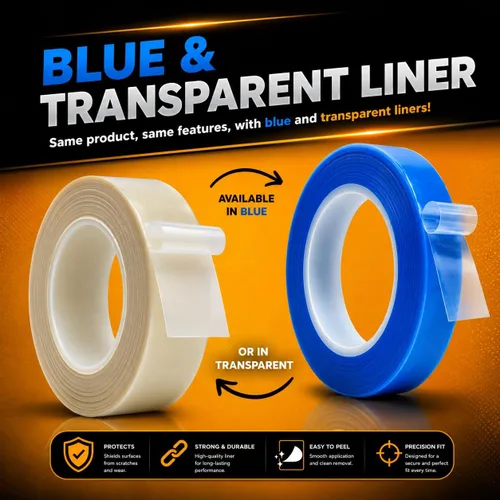 Miniatura 6 de WOD SPT7A UHMW Cinta de Película Transparente de Polietileno Deslizante, 1 pulgada x 10 pies. Adhesivo Agresivo - Ideal Para Reducción de Chirridos