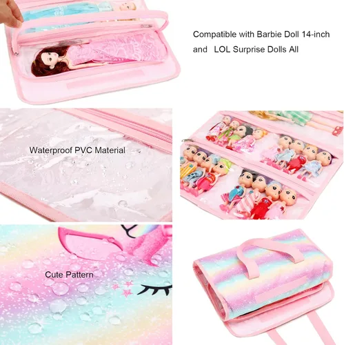 Miniatura 5 de Bolsa de Almacenamiento para Muñecas de Juguete, Estuche de Transporte Compatible con LOL Surprise Toys Dolls Omg, Organizador Colgante Bolsa