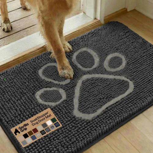 Miniatura 30 de GORILLA GRIP Soakstopper - Tapete ultra absorbente y antideslizante para las patas sucias de los perros, lavable a máquina, para cama y puerta