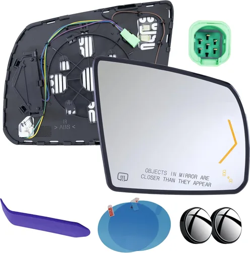 Miniatura 10 de EAP Espejo lateral del pasajero compatible con Toyota Tundra 2007-2021, Toyota Sequoia 2008-2022, calentado sin atenuación automática 879030C010