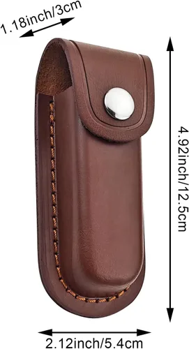 Miniatura 2 de Paquete de 2 fundas de bolsillo para cuchillos, funda multiherramienta, funda de cuero para cuchillos con presilla para cinturón, bolsillo
