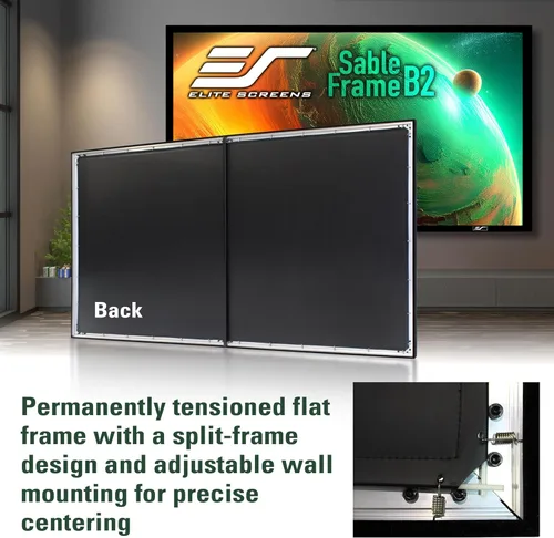 Miniatura 4 de Elite Screens Pantalla de proyector de 150 pulgadas, marco fijo 16:9, 4K/8K UHD CineWhite UHD-B, certificado ISF, compatible con UST/Corto/Estándar