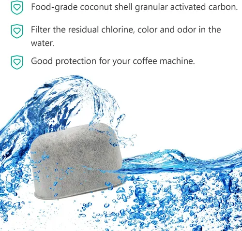 Miniatura 6 de 12 paquetes de filtros de agua de carbón de repuesto para todas las máquinas de café Cuisinart, eliminan el cloro, los olores y otras impurezas