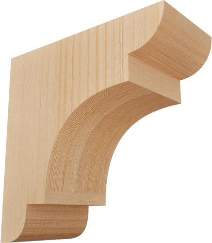 Miniatura 135 de Ekena Millwork COR04X12X12NEB00RWR 4 pulgadas de ancho x 12 pulgadas de profundidad x 12 pulgadas de alto New Brighton Rough Sawn Corbel, cedro rojo