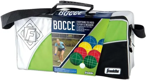 Miniatura 4 de Franklin Sports Juegos de bochas – Juegos de bolas de bochas para patio trasero + playa – (8) pelotas al aire libre + (1) Pallino – Juegos de bochas
