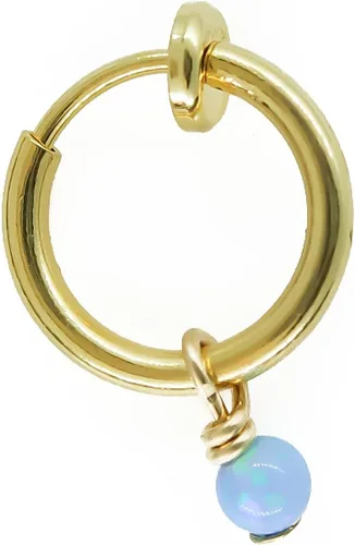 Fake Belly Piercing Clip On Navel Ring Opal - No Piercing Belly Ring hoop