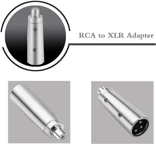 Miniatura 2 de Adaptador de cable hembra RCA a XLR macho, conector de audio convertidor XLR a RCA para micrófono, paquete de 2