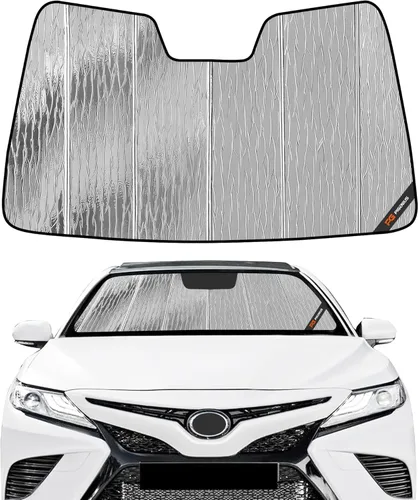 Miniatura 7 de Pigenius Parasol para parabrisas para Toyota Camry 2012-2017 (sin corte de sensor, 2012-2014 todos), acabado plateado metálico