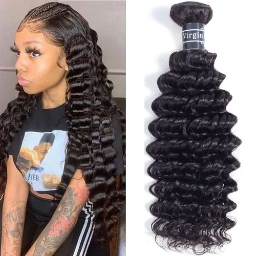Miniatura 29 de Amella Hair Paquetes de Cabello Humano Brasileño Rizado con Cierre Grado 8A Virgen Sin Procesar Paquetes de Tejido de Cabello Brasileño con Cierre