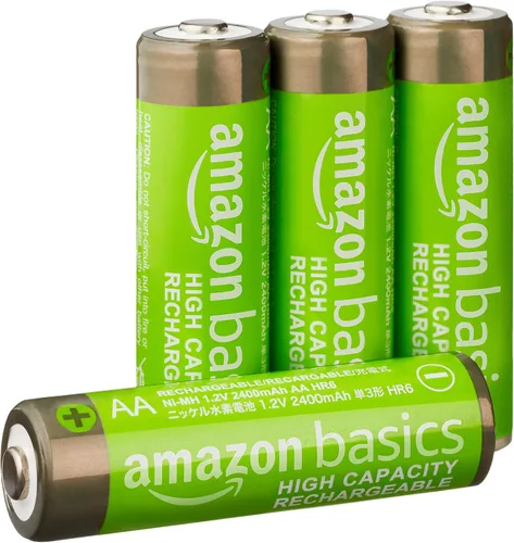 Miniatura 8 de Amazon Basics Paquete de 8 baterías recargables AA NiMH de alta capacidad, 2400 mAh, 1.2 V, recarga hasta 400 veces más, precargadas