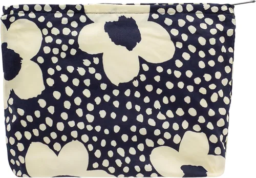 Miniatura 40 de Pazimiik Bolsa de maquillaje floral, grande, de algodón, con cremallera para bolsa de viaje, organizador de maquillaje de lona para mujeres, Algodón