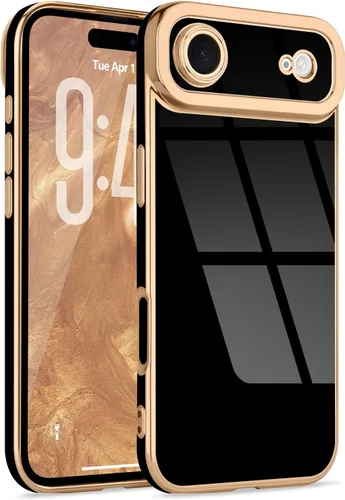 Miniatura 35 de Lafunda Diseñada para iPhone 13 Pro, fundas lujosas con chapado lindo para mujeres y niñas, elegante borde dorado, a prueba de golpes, TPU con funda