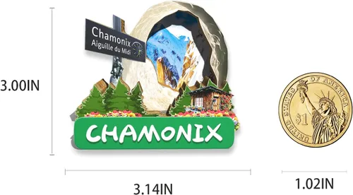 Miniatura 3 de Rance Chamonix - Imán de madera para nevera, 3D, monumentos de viaje, coleccionables, recuerdos, decoración hecha a mano