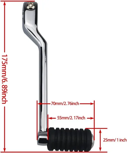 Miniatura 6 de Clavijas de cambio de dedos, palanca de cambios delantera con clavijas de cambio para Harley FL Softail 1986-2017, Touring 1988 y posteriores y Negro
