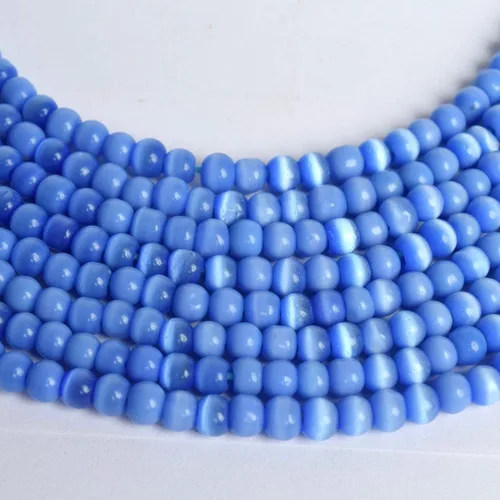 Miniatura 2 de Hilo completo de turquesa azul natural aprox. 80.00 quilates de cuentas redondas hebra azul turquesa, Gema, turquesa (Hue Enhanced Turquoise)