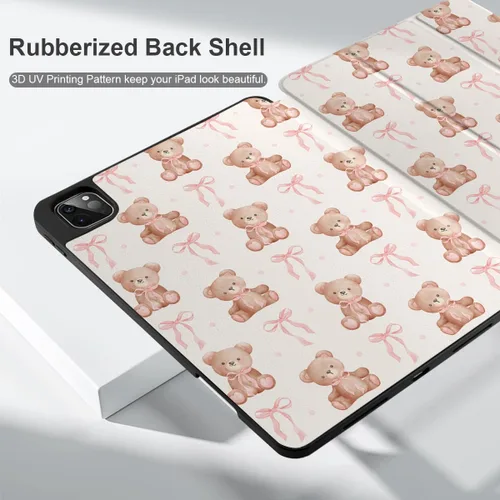 Miniatura 7 de DONGKE Funda para iPad Pro de 12.9 pulgadas 6ª generación 2022, soporte para lápiz integrado + soporte triple + encendido automático/apagado + funda