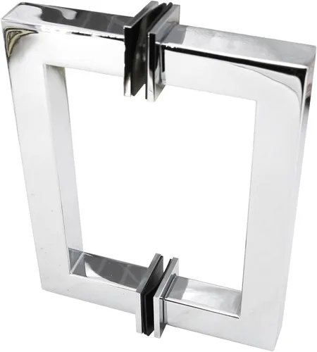 Miniatura 16 de Tirador tubular de acero inoxidable de grado 304 para puerta de ducha (6 pulgadas, cuadrado, negro mate SSSP152B)