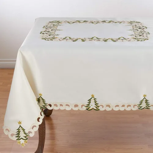 Miniatura 8 de SARO LIFESTYLE QX227.I1420B Pandoro Collection - Manteles individuales con árbol de Navidad (juego de 4 unidades), 14 x 20 pulgadas, color marfil
