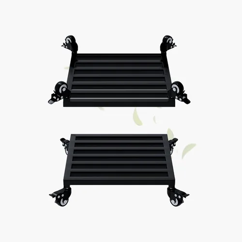 Miniatura 12 de Zhongma Paquete de 2 cajas cuadradas de 12 x 12 x 3.5 pulgadas de alto con ruedas, totalmente montado, construcción resistente, capacidad de 300
