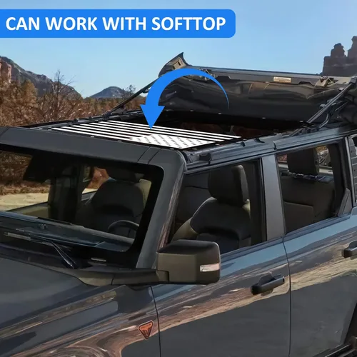 Miniatura 5 de Parasol compatible con Ford Bronco de 4 puertas 2021 2022 2023 2024 2025 2026 Nuevo parasol de 4 puertas para el techo de bikini Bimini de malla US