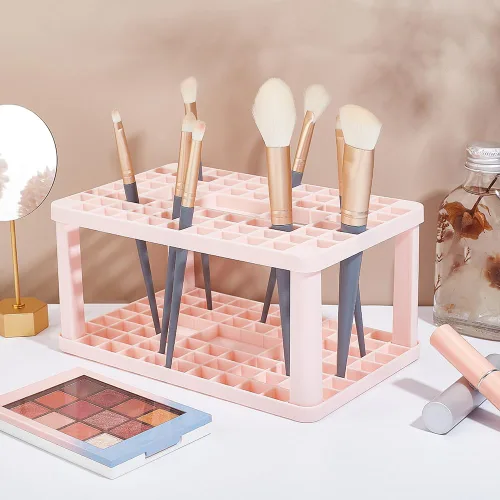 Miniatura 5 de AHandMaker Organizador de pinceles de pintura, soporte de plástico de 71 agujeros para brochas de maquillaje, artistas y cosméticos, herramientas
