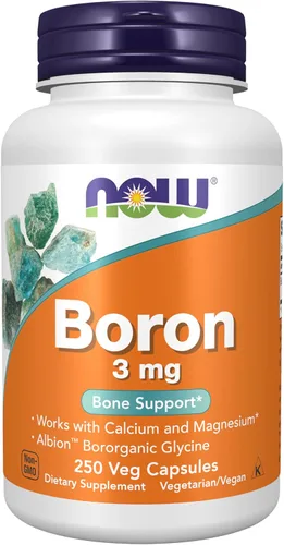 Now Foods Boro, 3 mg, 250 Cápsulas, 1671, 1, 1